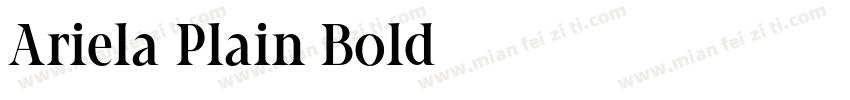Ariela Plain Bold字体转换